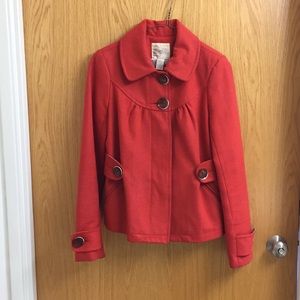 Anthropologie Count the Stars Hooded Red Jacket